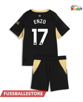 Günstige Manchester City Enzo Fernandez #17 Auswärts Trikotsatzt Kinder 2026-27 Kurzarm (+ Kurze Hosen)